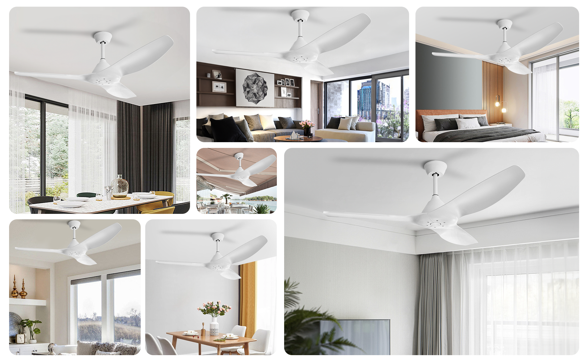 52'' Pure White Ceiling Fan by USOR - Australian Ceiling Fan Store