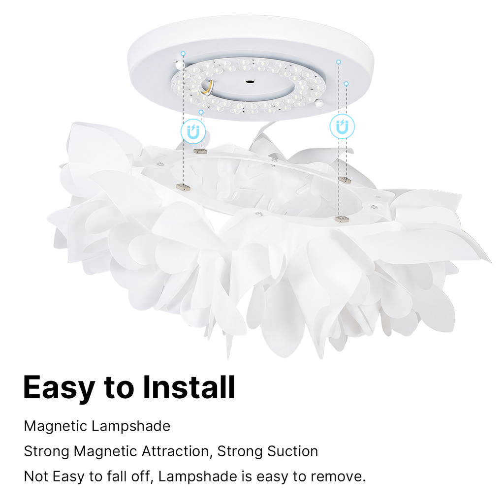 72cm Cream Cloud Petal LED Ceiling Light Modern Minimalist Chandelier CL-CFL72