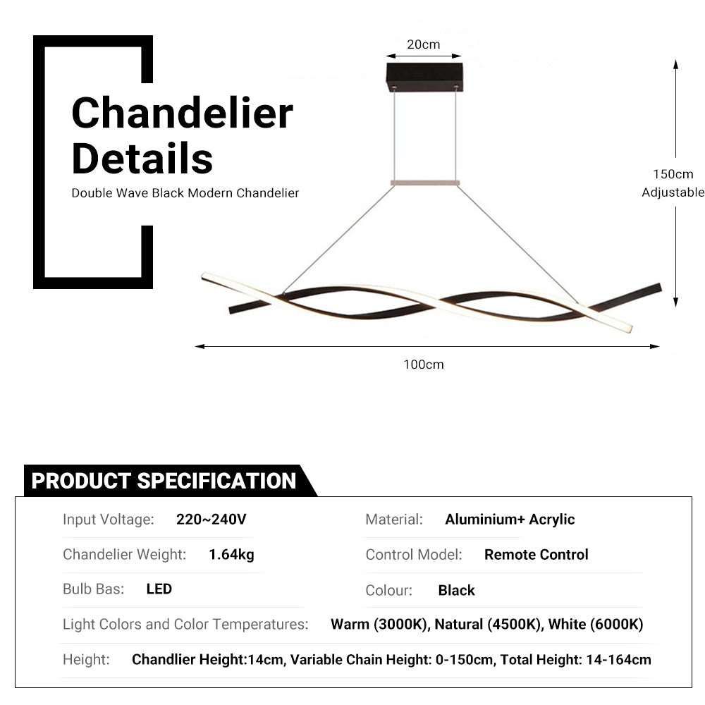 LED Modern Linear Acrylic Chandeliers by USOR - Australian Chandelier Store