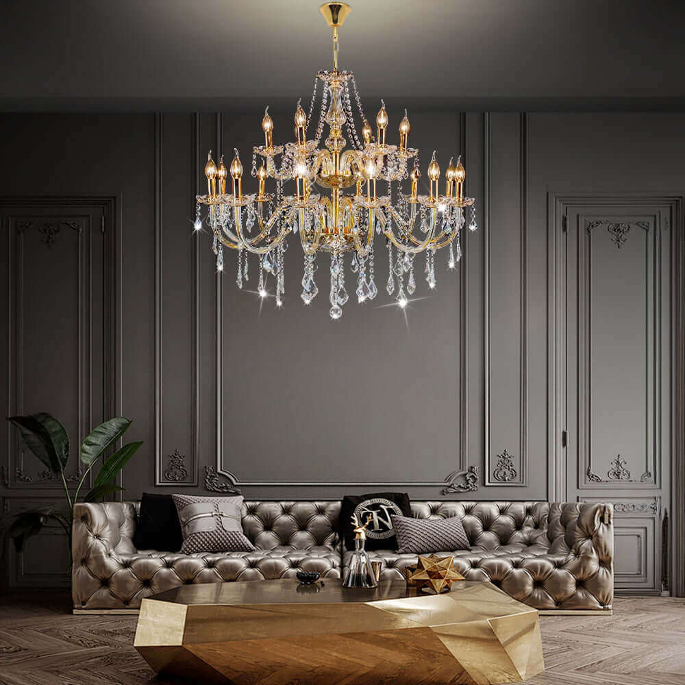 18 Lights Crystal Chandelier by USOR - Australian Chandelier Store