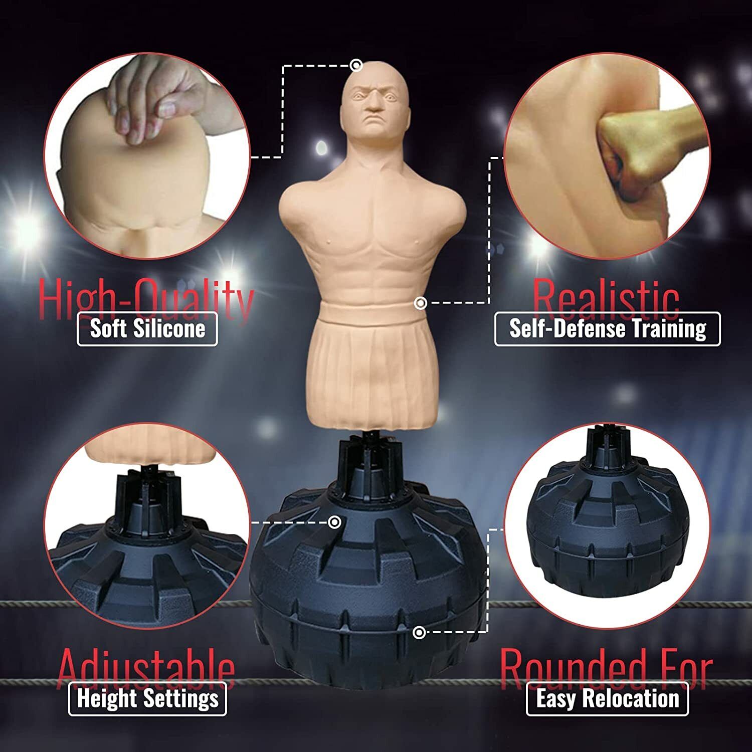 Boxing Punching Bag Dummy Bob Human Free Standing Body Opponent Bag