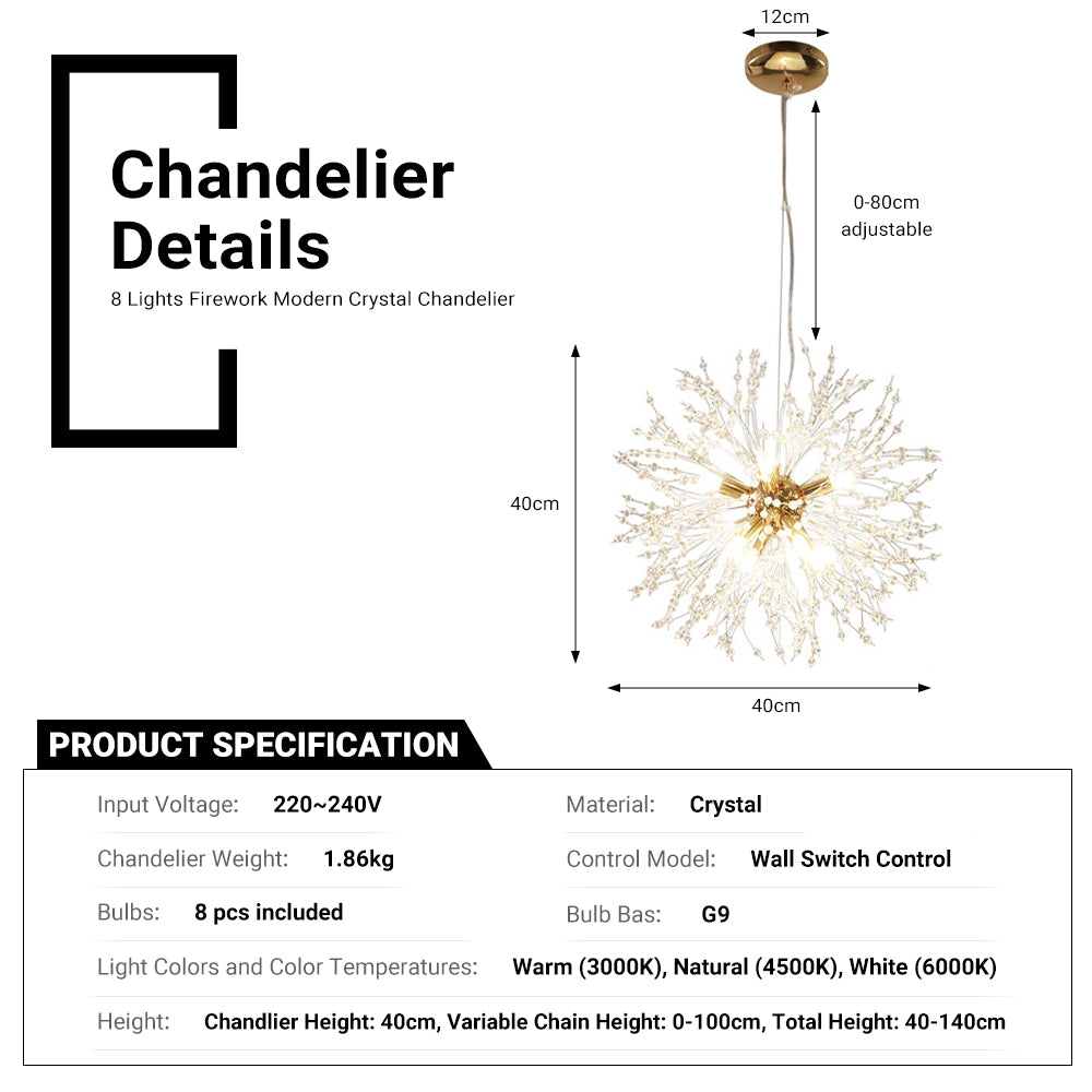 Crystal Firework Chandelier by USOR - Australian Chandelier Store