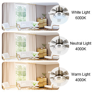 52'' Modern Silver Ceiling Fan with Light & Remote Control by USOR - Australian Ceiling Fan Store
