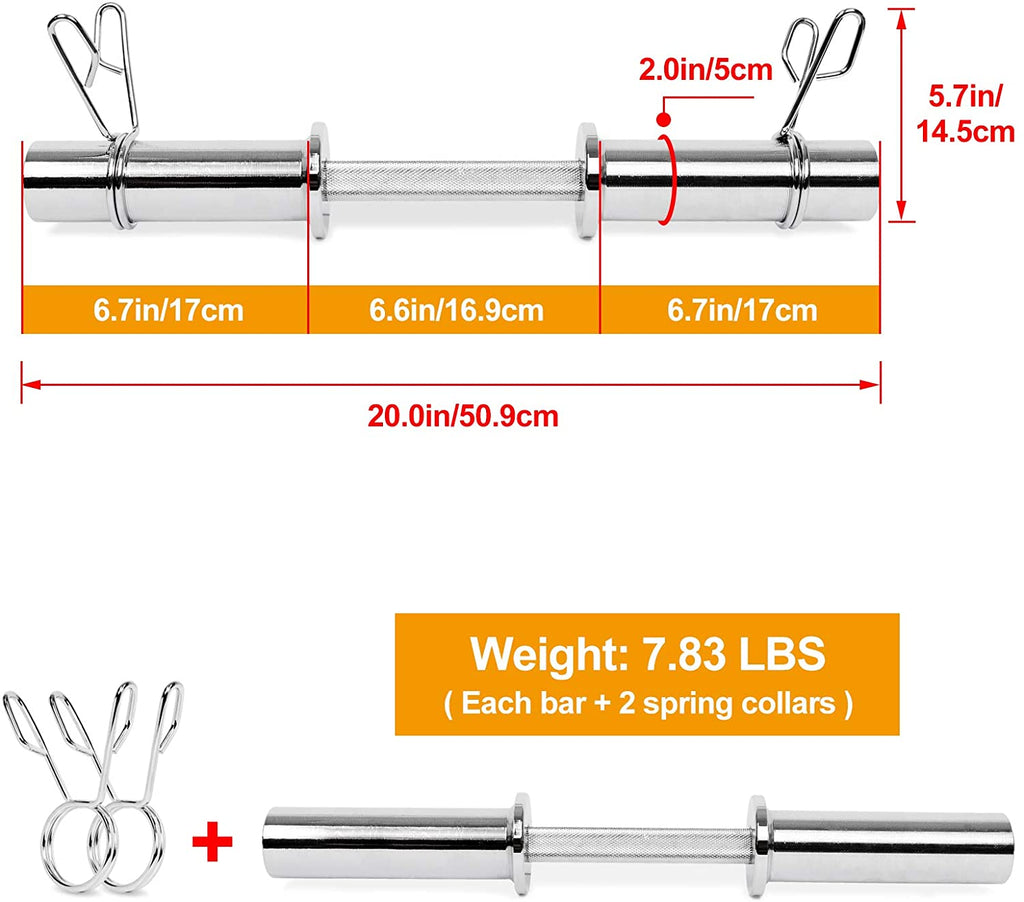 Olympic Dumbbell Handle Weight Lifting Bars with 50mm Hole