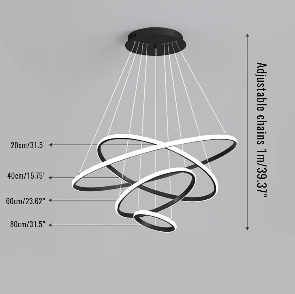 4 Rings Crystal Chandelier by USOR - Australian Chandelier Store