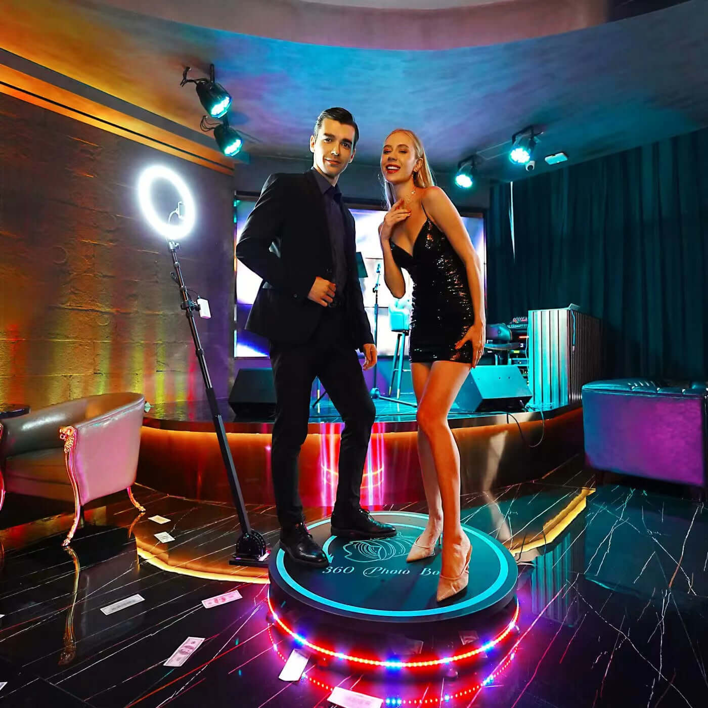 360 Degree Auto Rotating Panoramic Photo Booth Machine by USOR - Australian Furniture& Homeware Store
