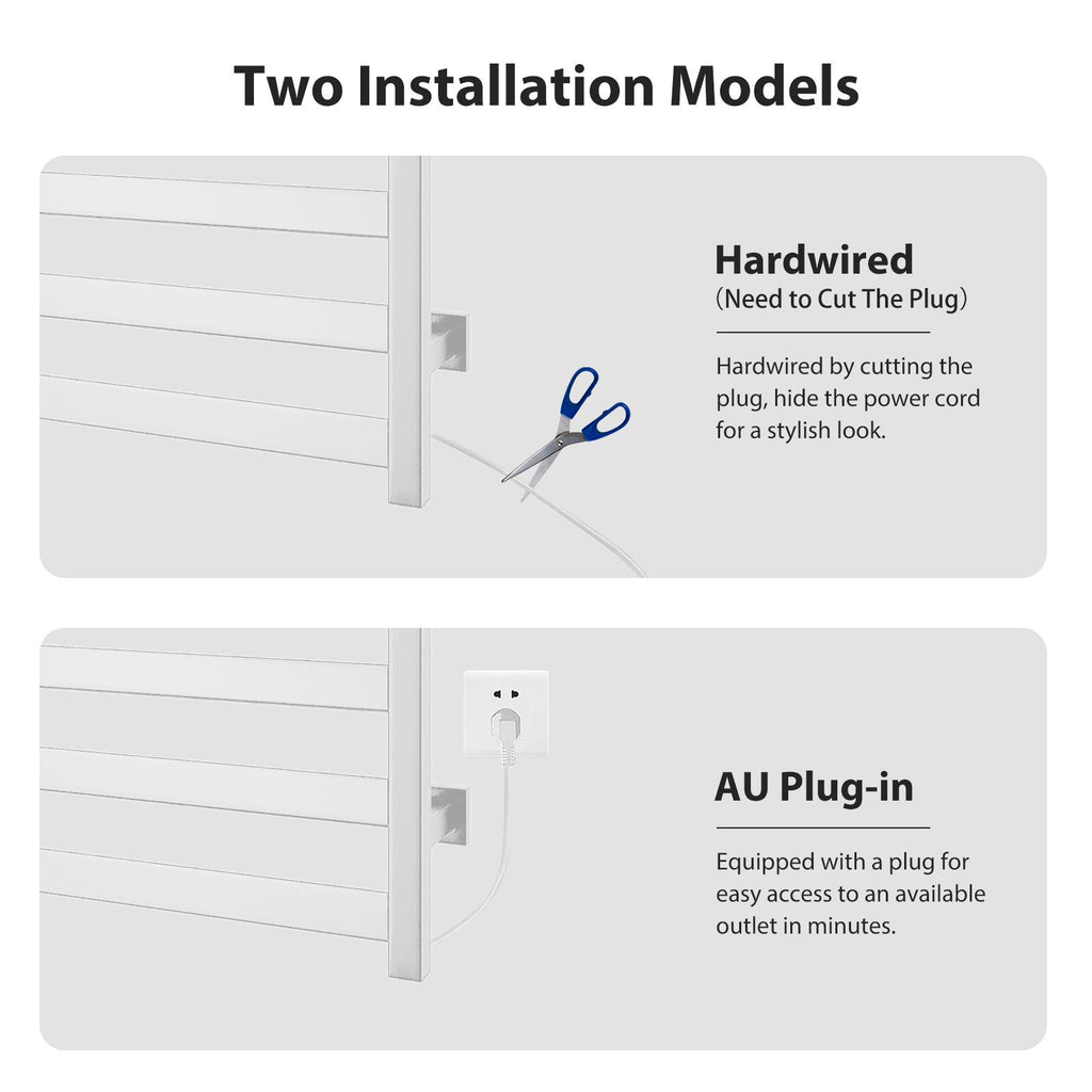 Heated Towel Rail, 6 Compartment Wall Mounted Bathroom Heated Towel Rail With Timer And LED Indicator