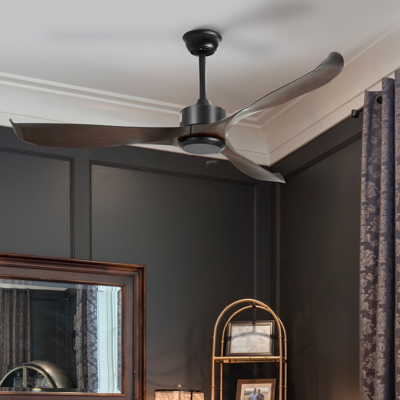 56" Black&Brown Ceiling Fan by USOR - Australian Ceiling Fan Store