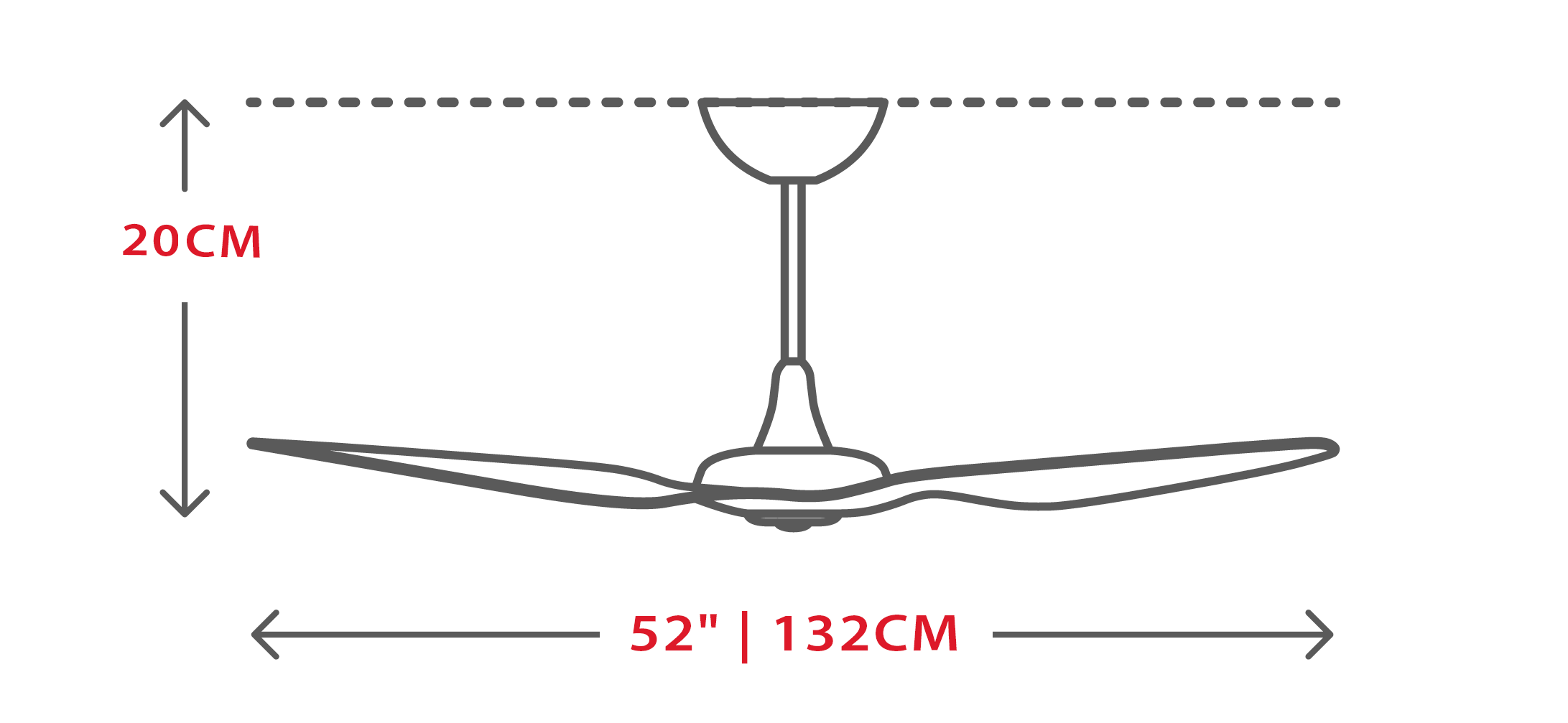 3 Wood Blades Ceiling Fan by USOR - Australian Ceiling Fan Store