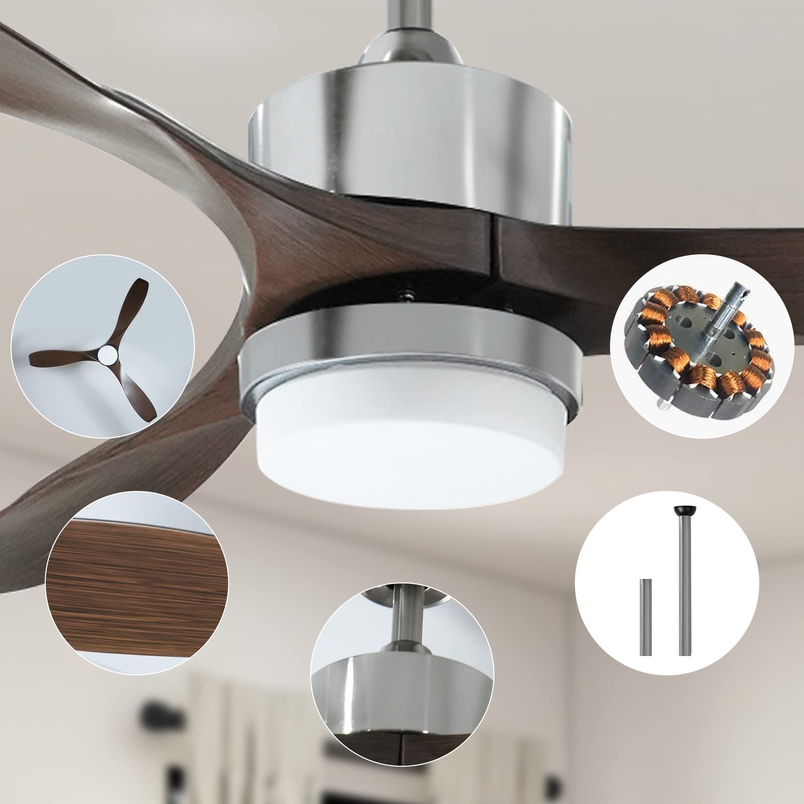 56" Ceiling Fan with Light by USOR - Australian Chandelier Store