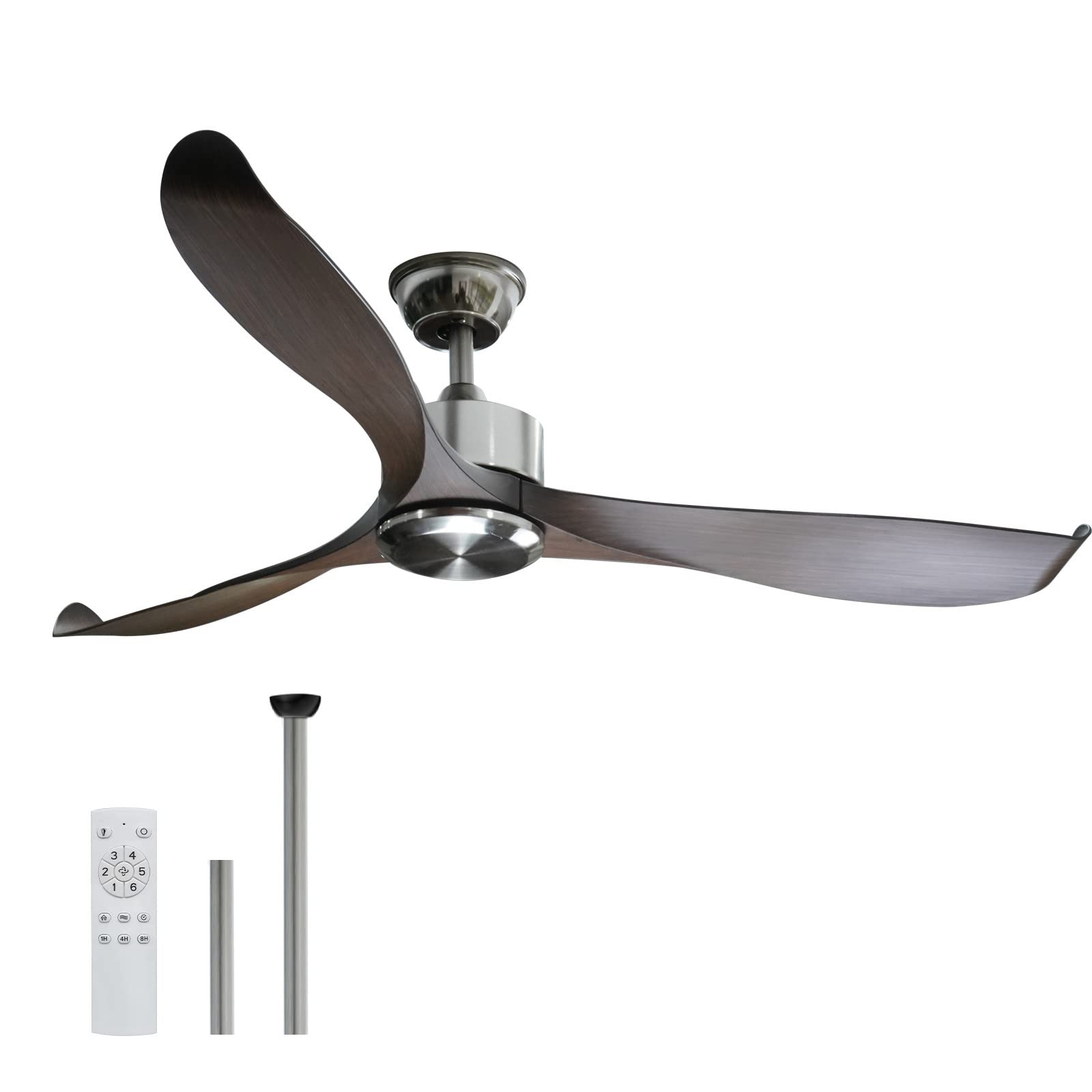 56"Silver&Brown Ceiling Fan by USOR - Australian Ceiling Fan Store