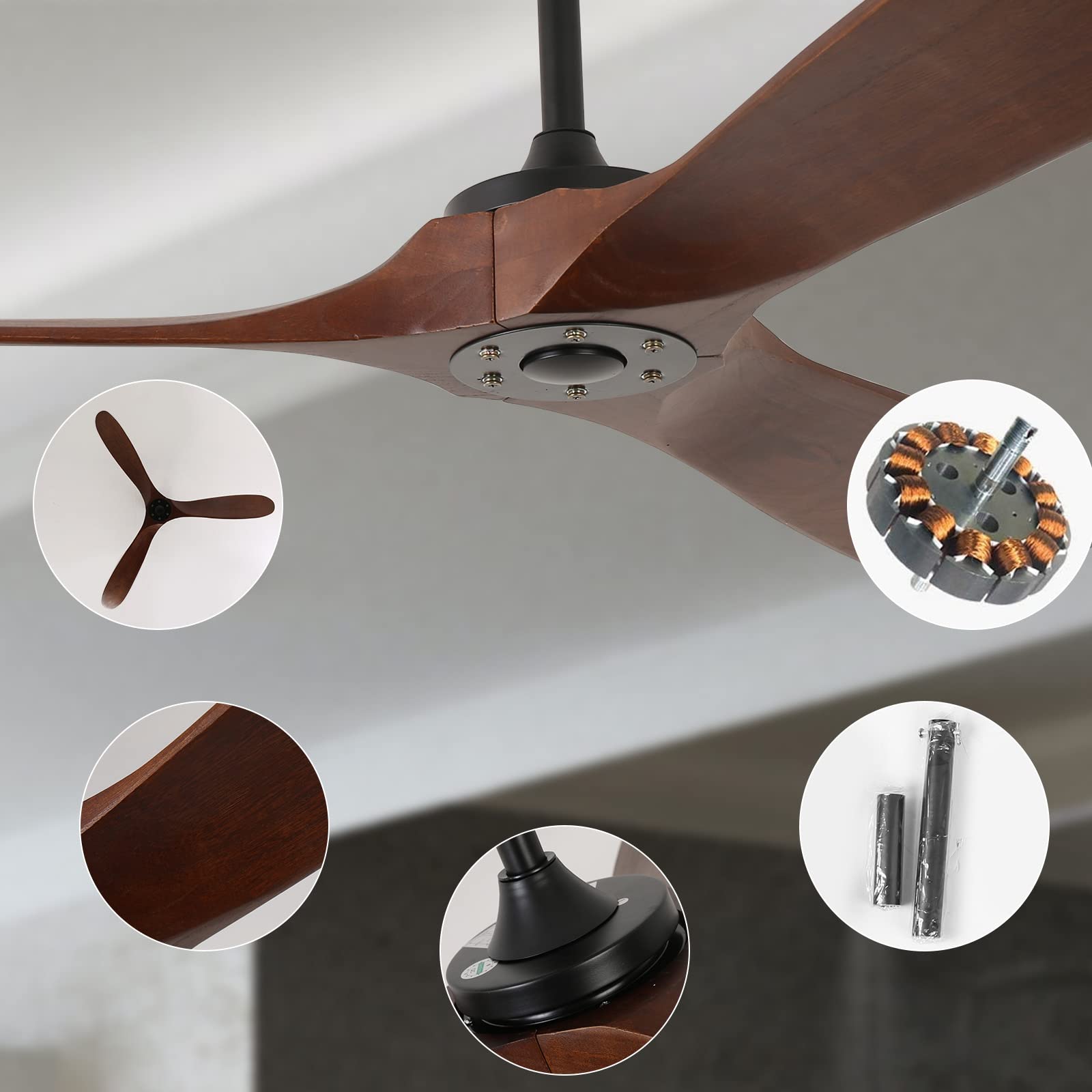 3 Wood Blades Ceiling Fan by USOR - Australian Chandelier Store