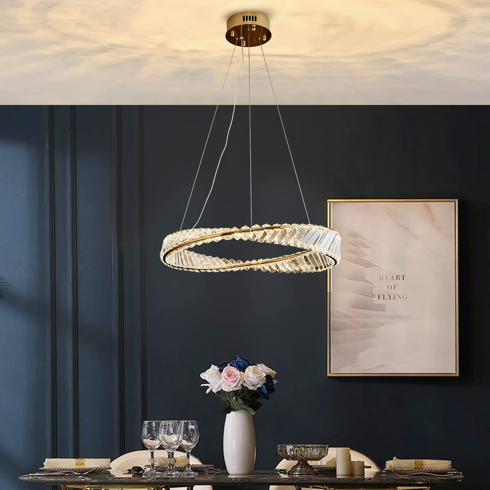 1 Ring Crystal Chandelier by USOR - Australian Chandelier Store