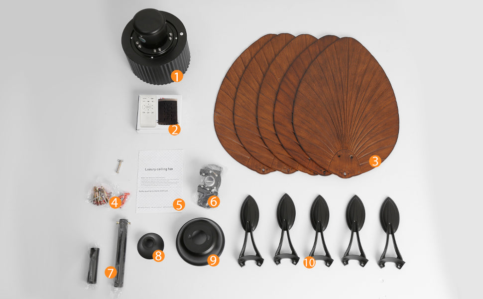 52''Large blade ceiling fan by USOR - Australian Chandelier Store
