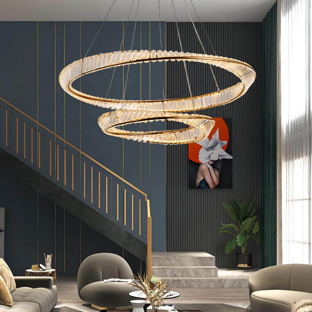 2 Rings Crystal Chandelier by USOR - Australian Chandelier Store