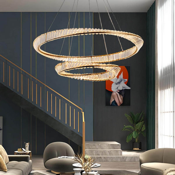 2 Rings Crystal Chandelier by USOR - Australian Chandelier Store