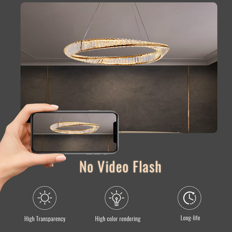 2 Rings Crystal Chandelier by USOR - Australian Chandelier Store