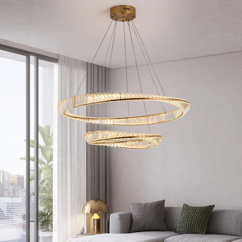 2 Rings Crystal Chandelier by USOR - Australian Chandelier Store